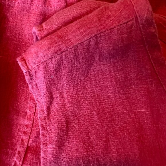 FLAX 100% Linen Watermelon Red Ladies Sleeveless Tank Top - Size L/Large - GUC - Picture 9 of 13